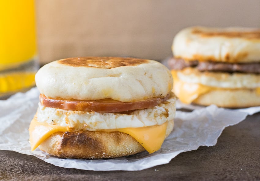 Freezer Breakfast Sandwiches (McDonald's Egg McMuffin Copycat) (McDonald's Egg  McMuffin Copycat)