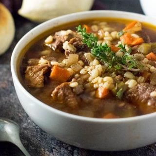 Slow Cooker Beef and Barley Soup - Fox Valley Foodie