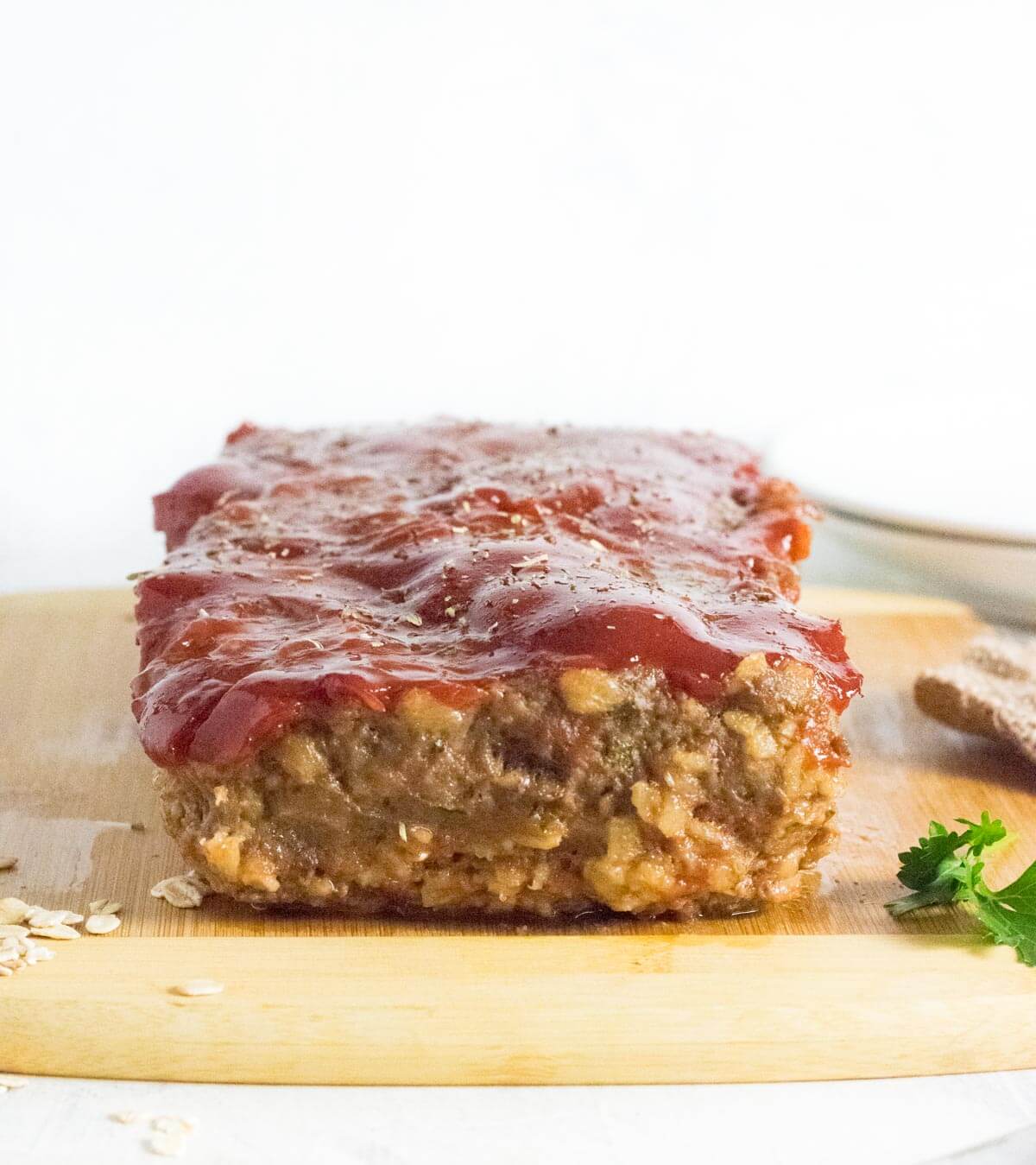 Meatloaf with oatmeal.