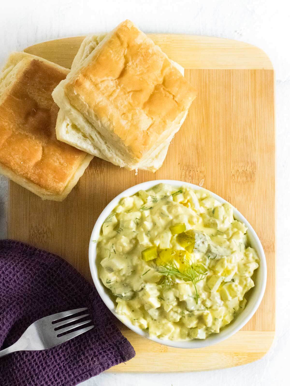 Dill pickle egg salad.