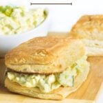 Egg salad with pickles.