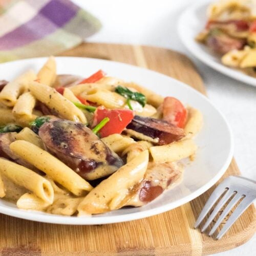 Kielbasa pasta recipe.